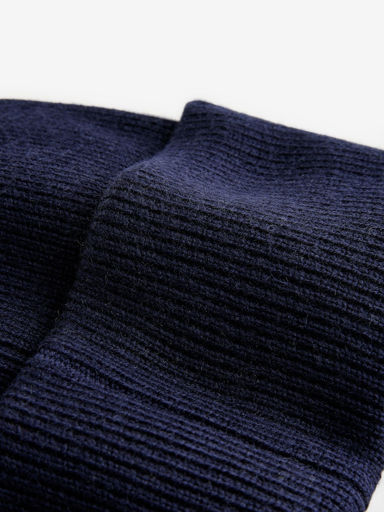 Moose Knuckles Blue Large Logo Beanie - Image 5 of 5 Moose Knuckles Blue Large Logo Beanie - Image 5 of 5