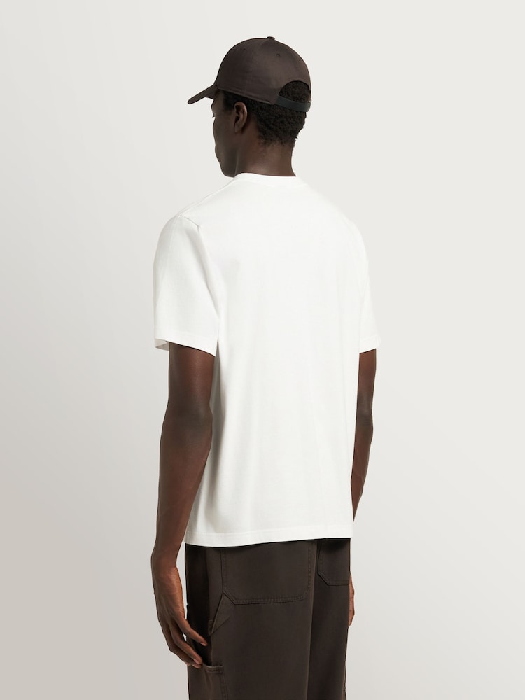 Moose Knuckles White Finchley Short Sleeve Logo T-Shirt - Image 2 of 6 Moose Knuckles White Finchley Short Sleeve Logo T-Shirt - Image 2 of 6