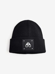Moose Knuckles Black Large Logo Beanie - Image 1 of 7