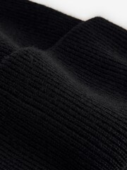 Moose Knuckles Black Large Logo Beanie - Image 4 of 7