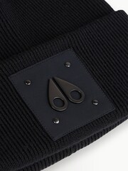 Moose Knuckles Black Large Logo Beanie - Image 6 of 7