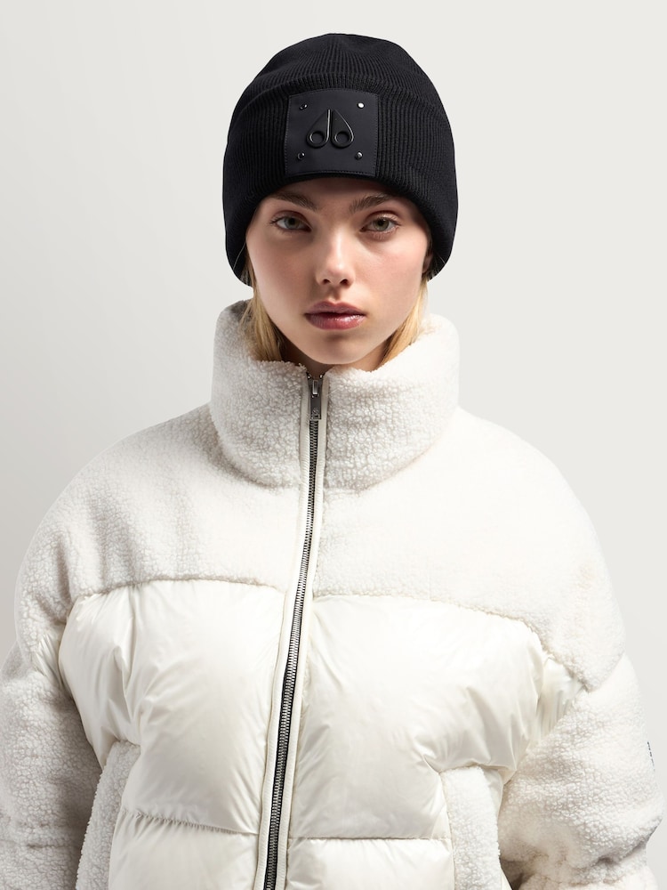 Moose Knuckles Black Large Logo Beanie - Image 7 of 7