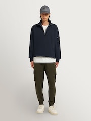 Moose Knuckles Blue Hartsfield 1/4 Zip Sweatshirt - Image 3 of 7
