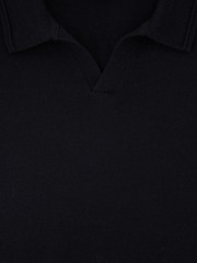 Reiss Navy Duchie 3-9 yrs Merino Wool Open-Collar Polo Shirt - Image 5 of 5