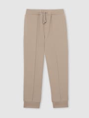 Reiss Stone Premier Premium Interlock Drawstring Joggers - Image 1 of 4