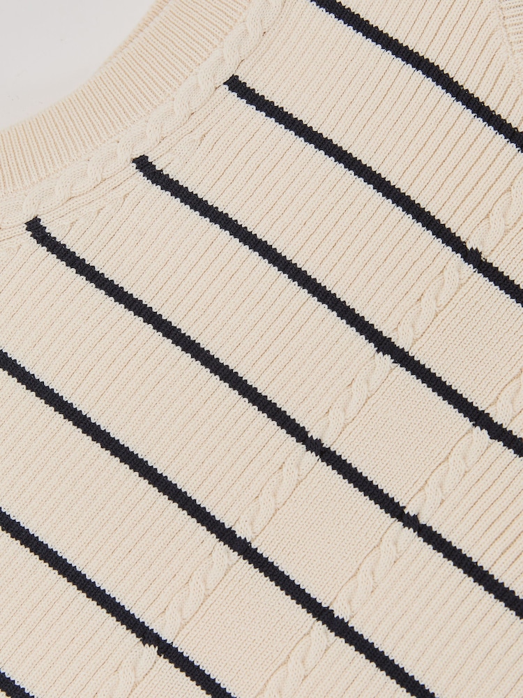 Reiss Lorilee Stripe Knitted Sleeveless Top - Imaginea 4 din 4