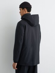 Reiss Navy Lord Hooded Zip-Through Padded Coat - Image 5 of 6