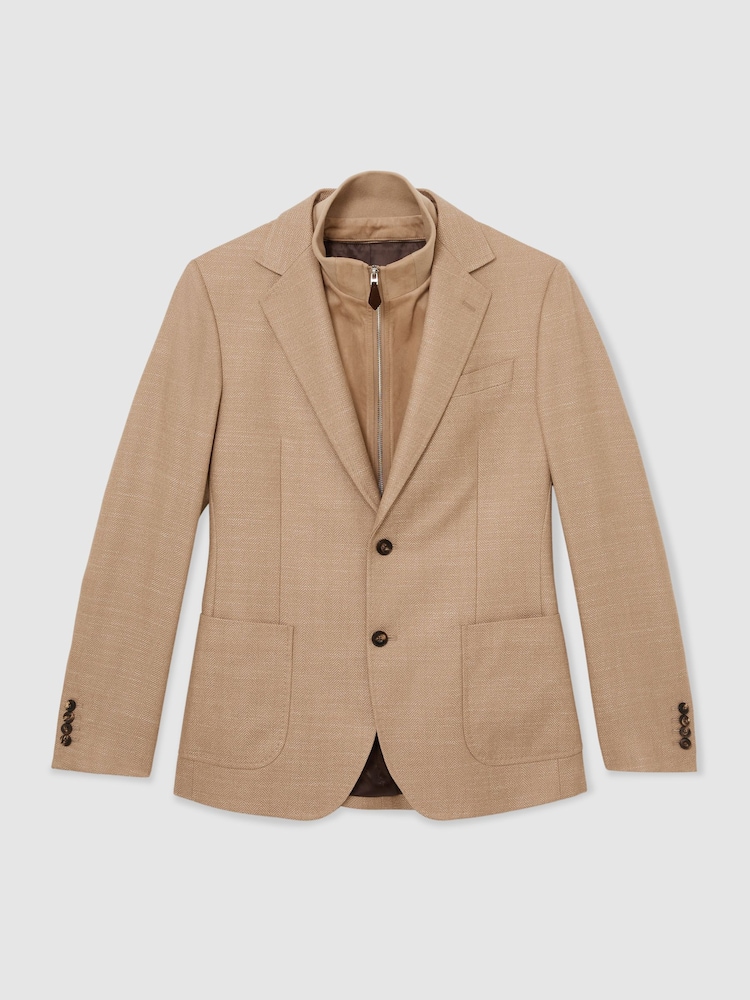 بليزر Astor بقصّة بزر واحد مع صدرية داخلية مدمجة من مزيج الصوف من Reiss - صورة 2 من 7