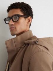 Reiss Light Brown Lord Hooded Zip-Through Padded Coat - Image 4 of 6