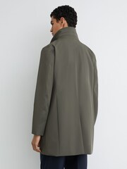 Reiss Khaki Green Logan Removable-Gilet Hybrid Overcoat - Image 5 of 6