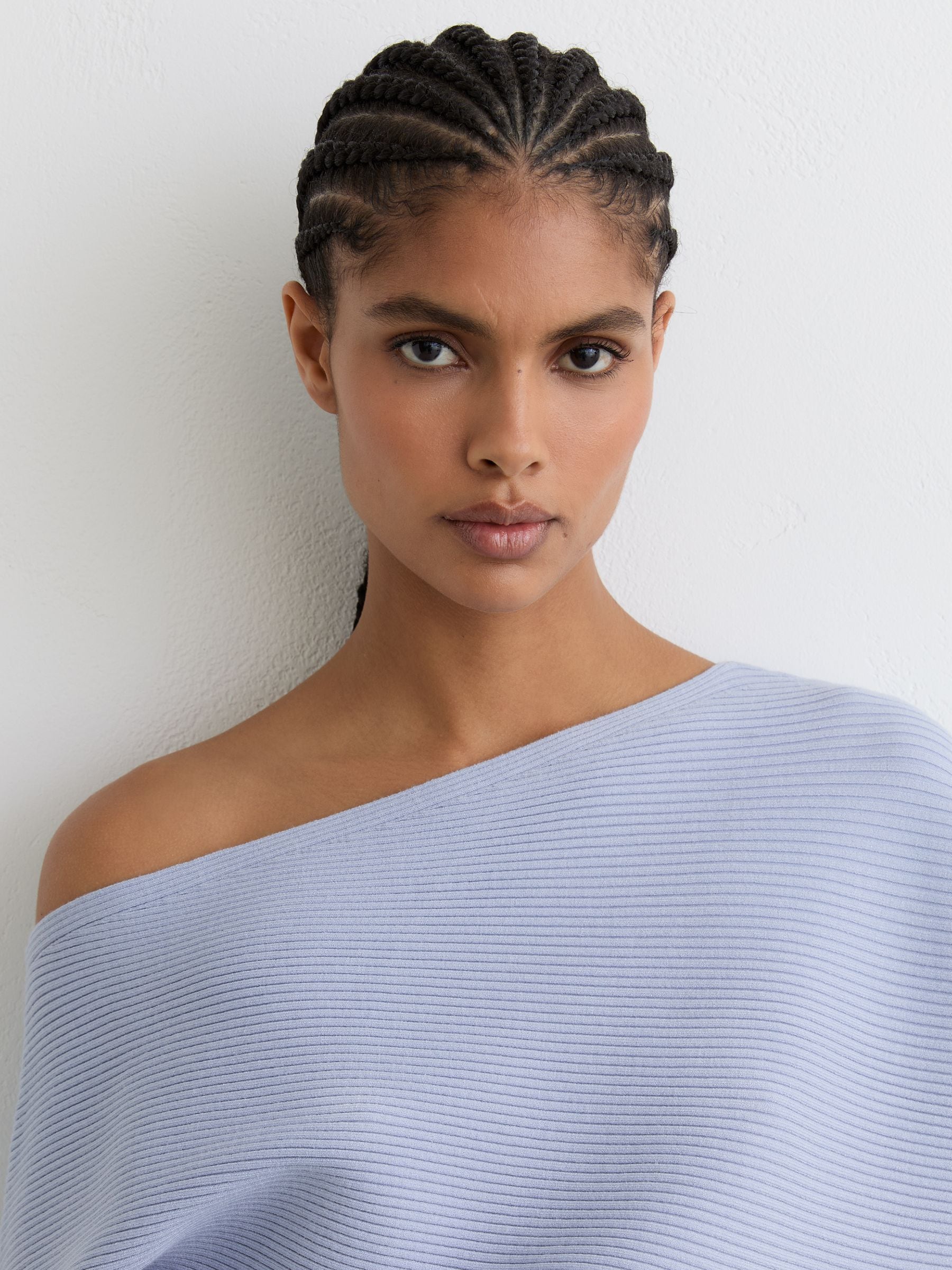 Buy Reiss Blue Lorna Asymmetric Draped Knitted Jumper from Next USA
