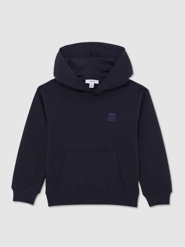 Reiss Navy Blue Conlin Hoodie - Image 1 of 6 Reiss Navy Blue Conlin Hoodie - Image 1 of 6