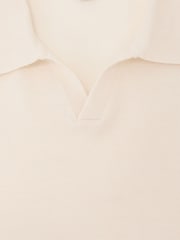 Reiss Snow White Duchie 13-14 yrs Merino Wool Open-Collar Polo Shirt - Image 4 of 4