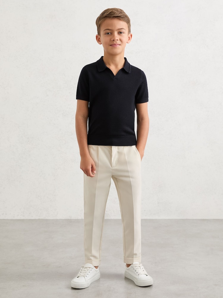 Koszulka polo Reiss Duchie z otwartym kołnierzykiem, z wełny merynosów - Obraz 2 z 5 Koszulka polo Reiss Duchie z otwartym kołnierzykiem, z wełny merynosów - Obraz 2 z 5