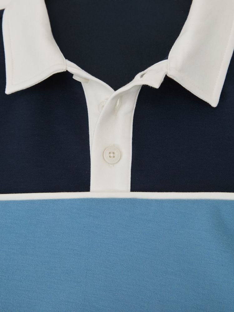 Reiss Navy Caspian Polo Shirt - Image 6 of 6 Reiss Navy Caspian Polo Shirt - Image 6 of 6