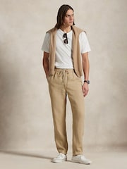 Polo Ralph Lauren Classic Khaki Prepster Linen Trousers - Image 3 of 6