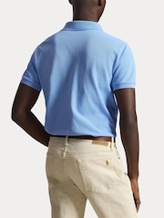 Polo Ralph Lauren Blue Lagoon Custom Fit Pique Polo Shirt - Image 2 of 4