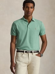 Polo Ralph Lauren Faded Mint Soft Touch Pima Polo Shirt - Image 5 of 6