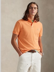 Polo Ralph Lauren Pompano Orange Custom Fit Pique Polo Shirt - Image 1 of 6
