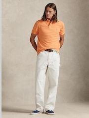 Polo Ralph Lauren Pompano Orange Custom Fit Pique Polo Shirt - Image 3 of 6