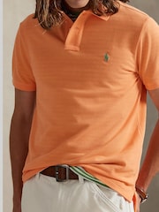 Polo Ralph Lauren Pompano Orange Custom Fit Pique Polo Shirt - Image 4 of 6
