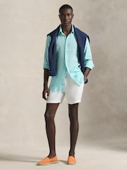 Polo Ralph Lauren New Aqua Custom Fit Linen Shirt - Image 2 of 9