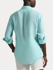 Polo Ralph Lauren New Aqua Custom Fit Linen Shirt - Image 5 of 9