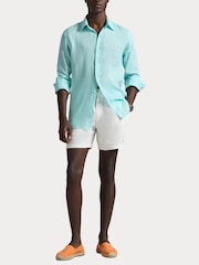Polo Ralph Lauren New Aqua Custom Fit Linen Shirt - Image 7 of 9