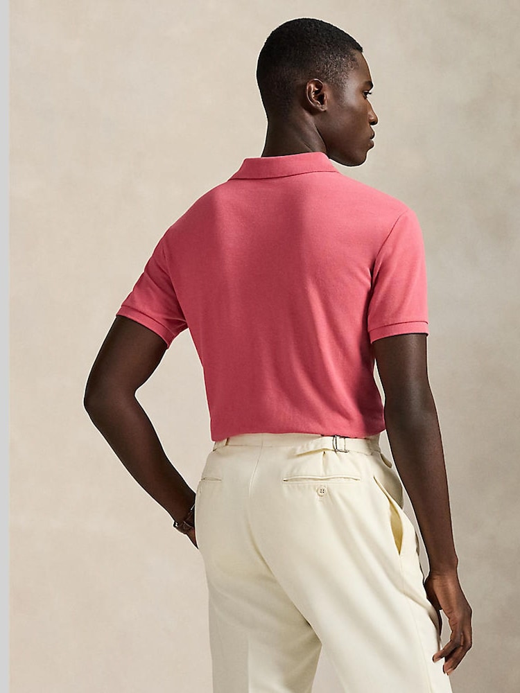 Polo Ralph Lauren Red Sky Custom Fit Pique Polo Shirt - Image 2 of 5