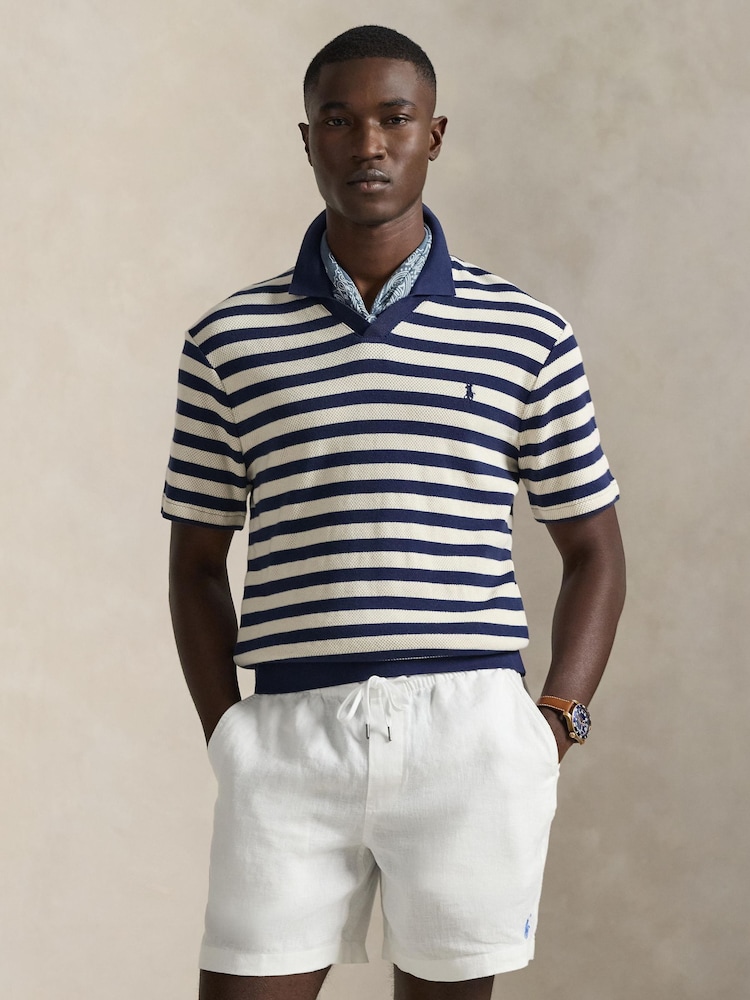 Фактурная рубашка поло в полоску Polo Ralph Lauren - Изображение 2 8