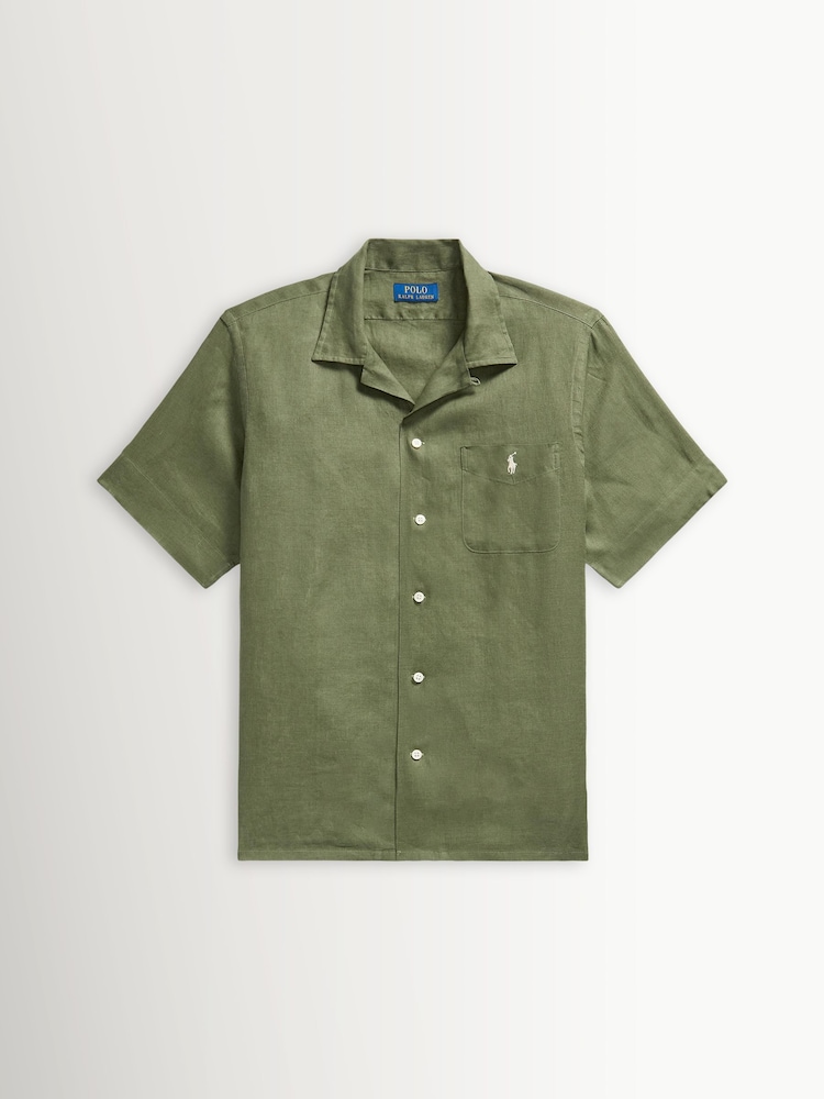 Polo Ralph Lauren Garden Trail Camp Collar Linen Shirt - Image 1 of 1