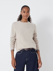 Hush Natural Ivy Fine Merino Crew Jumper - Image 2 of 5