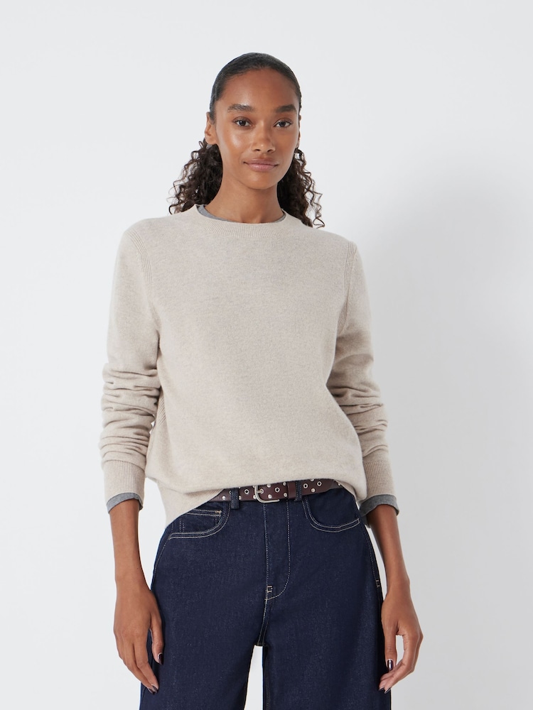 Hush Natural Ivy Fine Merino Crew Jumper - Image 2 of 5 Hush Natural Ivy Fine Merino Crew Jumper - Image 2 of 5