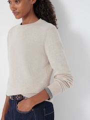 Hush Natural Ivy Fine Merino Crew Jumper - Image 3 of 5