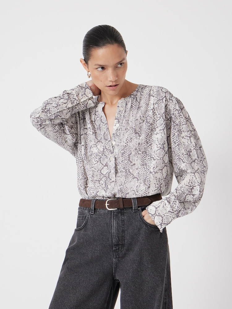 Hush Grey Fernanda Snake Printed Blouse - Image 1 of 6