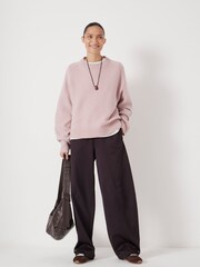 Hush Blush Pink Nina Merino Wool Cropped Jumper - Image 2 of 5