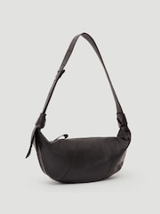 črna - Hush Oversized Leather Crescent Bag - Slika 2 iz 6