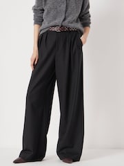 Hush Black Lya Wool Blend Wide Leg Trousers - Image 1 of 6