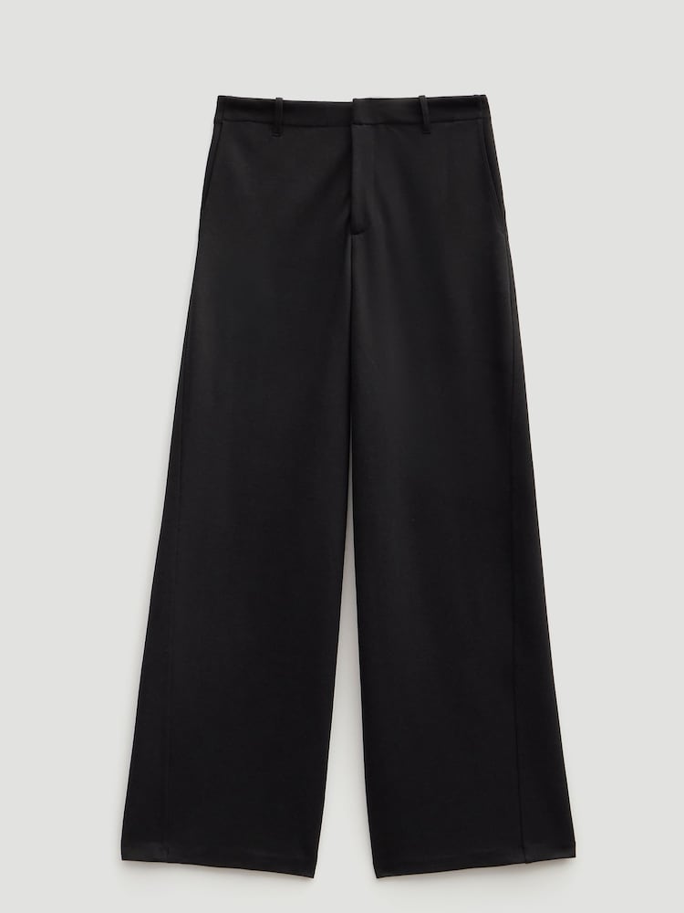 Hush Black Lya Wool Blend Wide Leg Trousers - Image 6 of 6 Hush Black Lya Wool Blend Wide Leg Trousers - Image 6 of 6