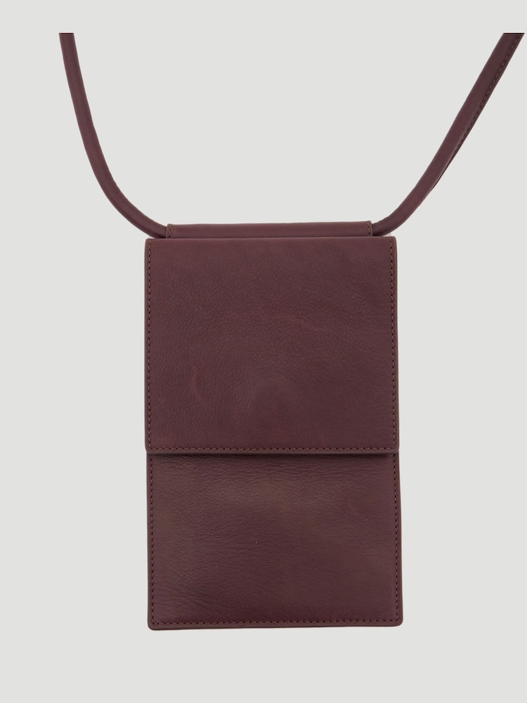 Hush Red Leather Phone Bag - Image 4 of 4 Hush Red Leather Phone Bag - Image 4 of 4