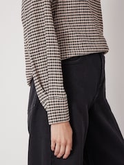 Hush Brown Emily Gingham Puff Sleeve Top - Image 3 of 5