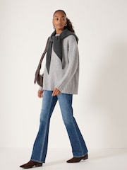 Hush Grey Longline Cashmere Cora Jumper - Image 3 of 5