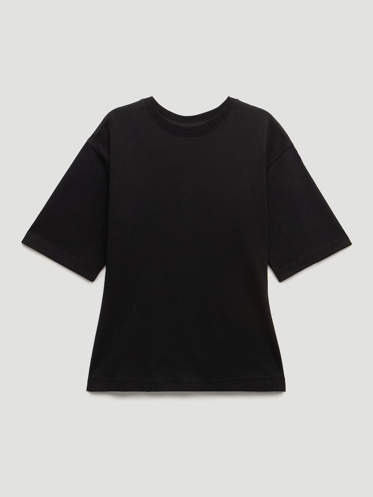 Hush Black Zip Detail T-Shirt - Image 5 of 5