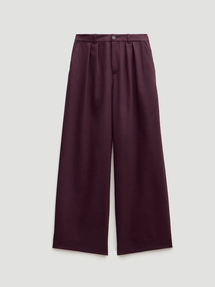 Hush Red Lya Wool Blend Wide Leg Trousers - Image 5 of 5 Hush Red Lya Wool Blend Wide Leg Trousers - Image 5 of 5