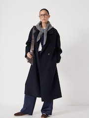 Hush Blue Pure Wool Double Faced Coat - Image 1 of 7