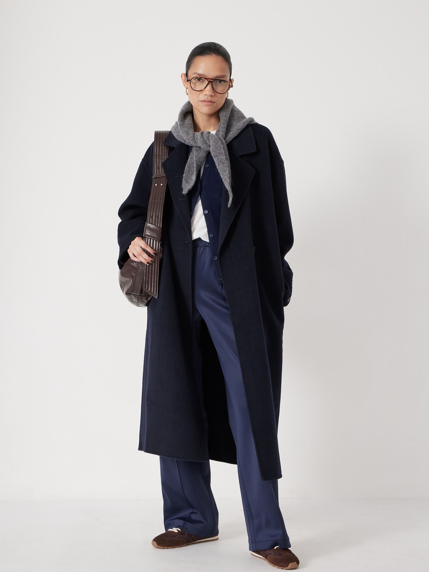 Buy Hush Blue Pure Wool Double Faced Coat from Next USA Buy Hush Blue Pure Wool Double Faced Coat from Next USA