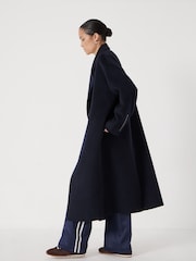 Hush Blue Pure Wool Double Faced Coat - Image 5 of 7