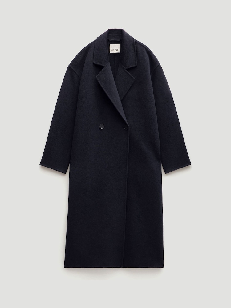 Hush Blue Pure Wool Double Faced Coat - Image 7 of 7