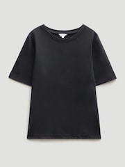 Hush Black Loop Back Regular T-Shirt - Image 1 of 1
