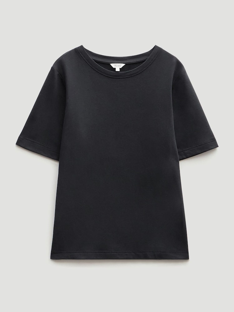 Hush Black Loop Back Regular T-Shirt - Image 1 of 1